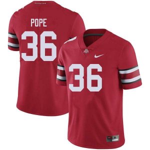 Men's Ohio State Buckeyes #36 K'Vaughan Pope Red Nike NCAA College Football Jersey High Quality IOW1744NM